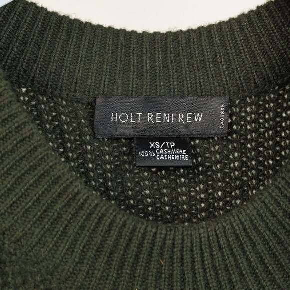 Holt Renfrew Green Cashmere Side-Zipper Sweater Vest - Picture 4 of 9